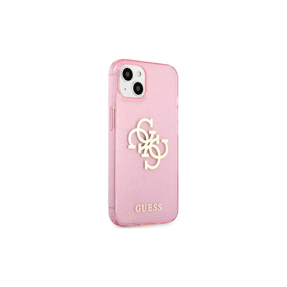Hurtownia GSM - Etui Guess GUHCP13SPCUGL4GPI Apple iPhone 13 mini różowy/pink hard case Glitter 4G Big Logo - GUE1431PNK - {ean13} - Hurt