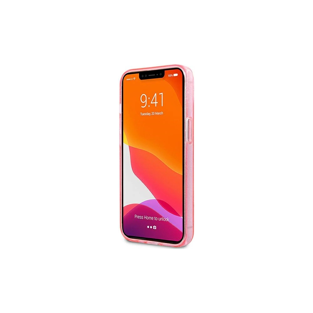Hurtownia GSM - Etui Guess GUHCP13SPCUGL4GPI Apple iPhone 13 mini różowy/pink hard case Glitter 4G Big Logo - GUE1431PNK - {ean13} - Hurt