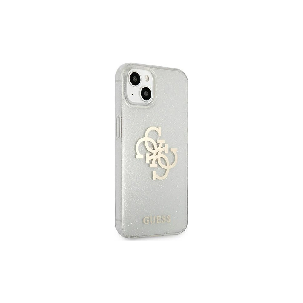 Hurtownia GSM - Etui Guess GUHCP13SPCUGL4GTR Apple iPhone 13 mini transparent hard case Glitter 4G Big Logo - GUE1432CL - {ean13} - Hurt