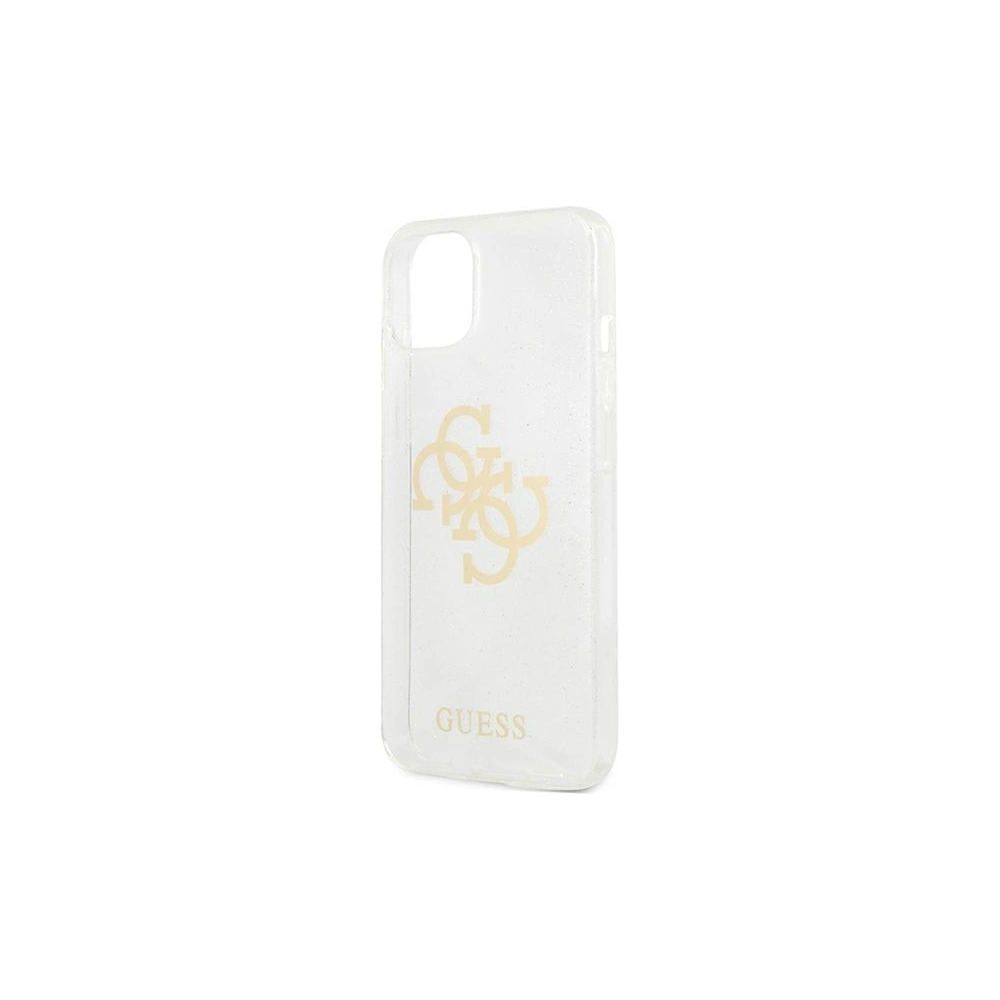 Wholesale Guess GUHCP13SPCUGL4GTR Apple iPhone 13 mini transparent hard case Glitter 4G Big Logo - GUE1432CL - {ean13} - Hurt