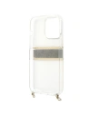 Hurtownia GSM - Etui Guess GUHCP13XKC4GBGO Apple iPhone 13 Pro Max transparentní tvrdý obal 4G hnědý popruh zlatý řetěz - GUE1433CL - {ean13} - Hurt