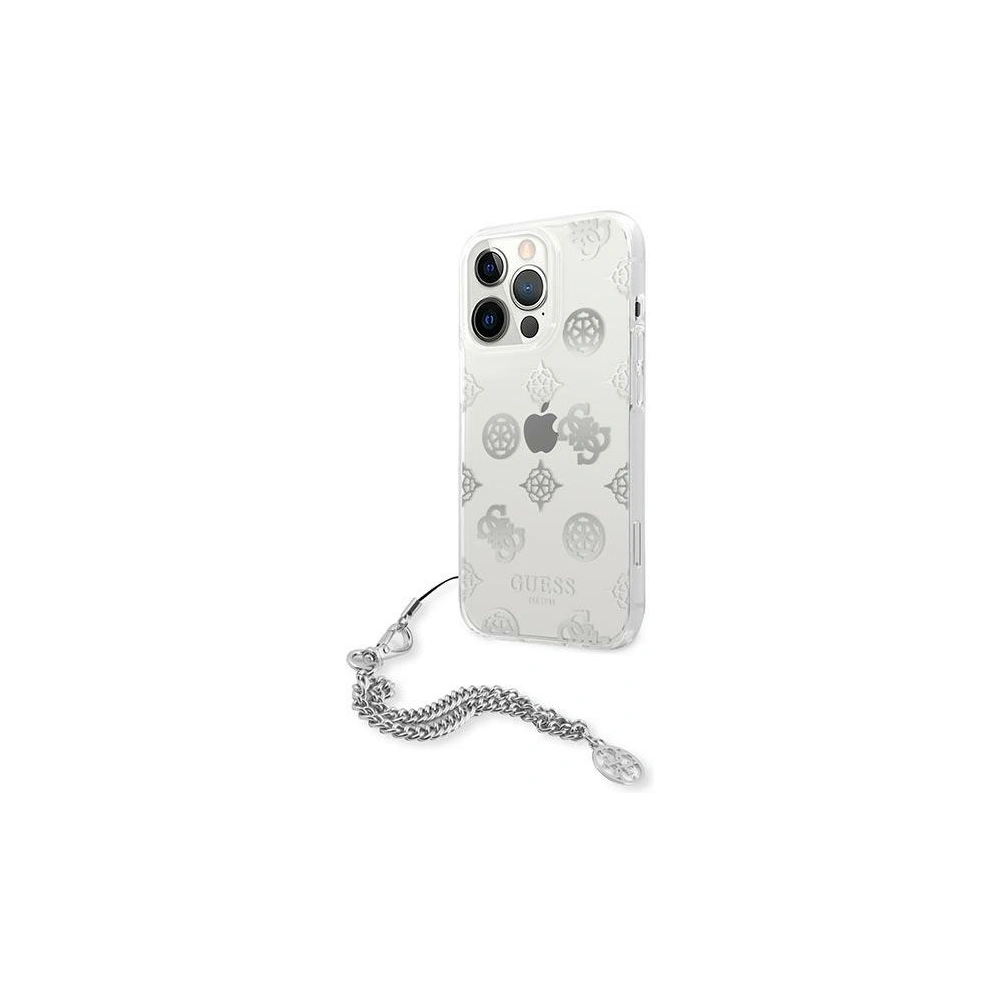 Hurtownia GSM - Etui Guess GUHCP13XKSPESI Apple iPhone 13 Pro Max srebrny/silver hardcase Peony Chain Collection - GUE1435SLV - {ean13} - Hurt