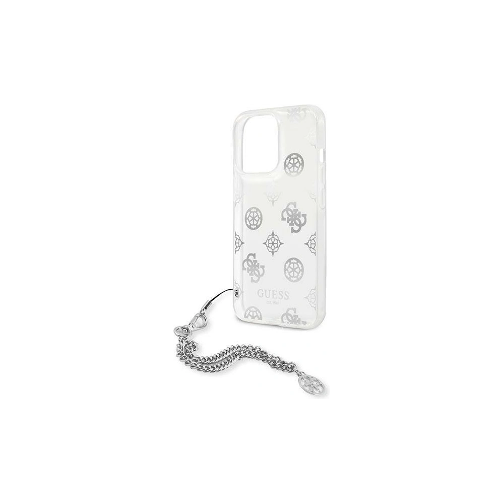 Wholesale Guess GUHCP13XKSPESI Apple iPhone 13 Pro Max silver hardcase Peony Chain Collection - GUE1435SLV - {ean13} - Hurt