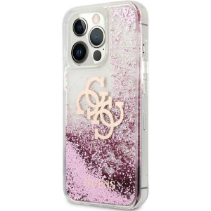 Etui Guess GUHCP13XLG4GPI Apple iPhone 13 Pro Max różowy/pink hardcase 4G Big Liquid Glitter