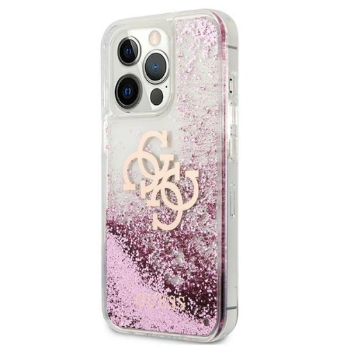 Etui Guess GUHCP13XLG4GPI Apple iPhone 13 Pro Max różowy/pink hardcase 4G Big Liquid Glitter