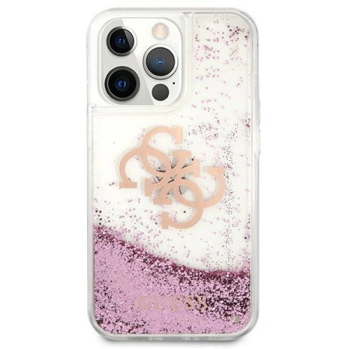 Etui Guess GUHCP13XLG4GPI Apple iPhone 13 Pro Max różowy/pink hardcase 4G Big Liquid Glitter