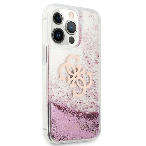 Etui Guess GUHCP13XLG4GPI Apple iPhone 13 Pro Max różowy/pink hardcase 4G Big Liquid Glitter