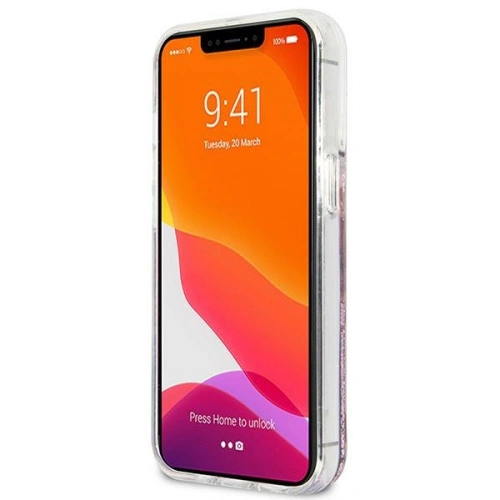 Etui Guess GUHCP13XLG4GPI Apple iPhone 13 Pro Max różowy/pink hardcase 4G Big Liquid Glitter