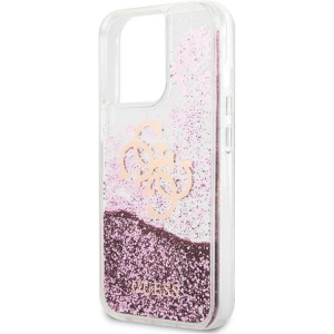 Etui Guess GUHCP13XLG4GPI Apple iPhone 13 Pro Max różowy/pink hardcase 4G Big Liquid Glitter