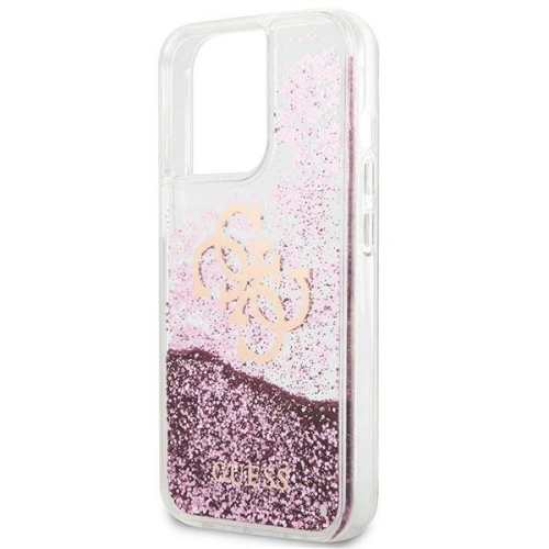 Etui Guess GUHCP13XLG4GPI Apple iPhone 13 Pro Max różowy/pink hardcase 4G Big Liquid Glitter