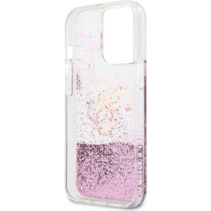 Etui Guess GUHCP13XLG4GPI Apple iPhone 13 Pro Max różowy/pink hardcase 4G Big Liquid Glitter