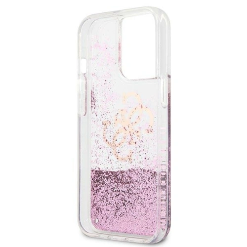 Etui Guess GUHCP13XLG4GPI Apple iPhone 13 Pro Max różowy/pink hardcase 4G Big Liquid Glitter