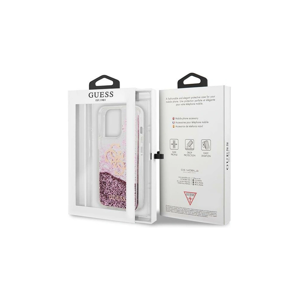 Hurtownia GSM - Etui Guess GUHCP13XLG4GPI Apple iPhone 13 Pro Max różowy/pink hardcase 4G Big Liquid Glitter - GUE1436PNK - {ean13} - Hurt