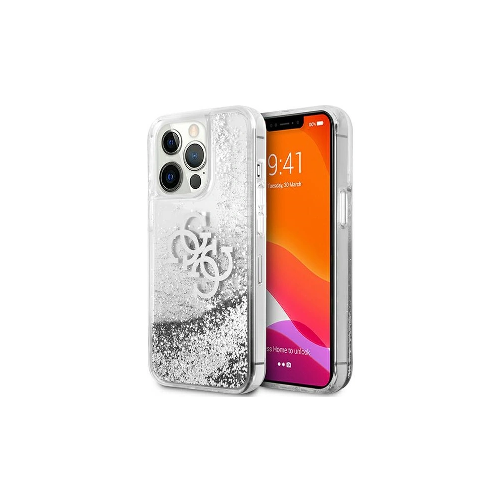 Hurtownia GSM - Etui Guess GUHCP13XLG4GSI Apple iPhone 13 Pro Max srebrny/silver hardcase 4G Big Liquid Glitter - GUE1437SLV - {ean13} - Hurt
