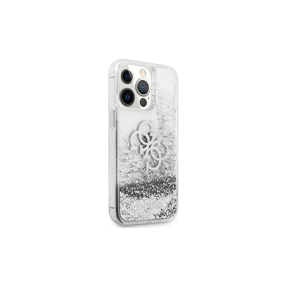 Wholesale Guess GUHCP13XLG4GSI Apple iPhone 13 Pro Max silver hardcase 4G Big Liquid Glitter - GUE1437SLV - {ean13} - Hurt