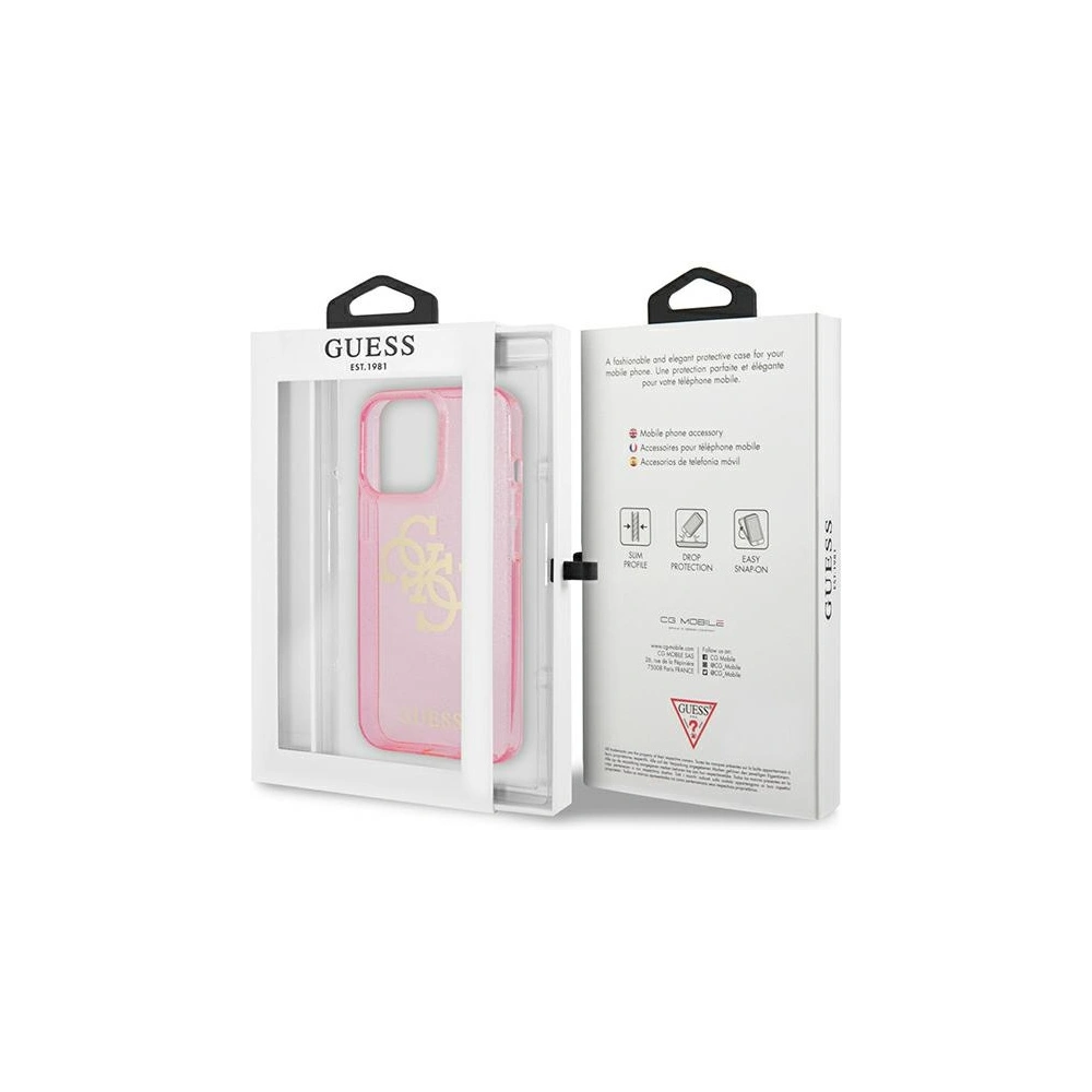Hurtownia GSM - Etui Guess GUHCP13XPCUGL4GPI Apple iPhone 13 Pro Max różowy/pink hard case Glitter 4G Big Logo - GUE1438PNK - {ean13} - Hurt