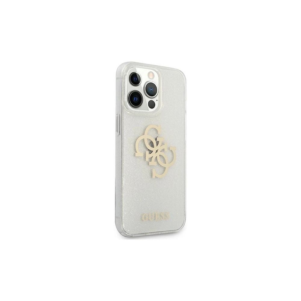 Hurtownia GSM - Etui Guess GUHCP13XPCUGL4GTR Apple iPhone 13 Pro Max průhledný tvrdý obal Glitter 4G Velké logo - GUE1439CL - {ean13} - Hurt