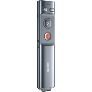 Hurtownia GSM - Vícefukční dálkový ovladač Baseus Orange Dot pro prezentace, s laserovým ukazovátkem, nabíjecí (šedý) - BSU2898GRY - {ean13} - Hurt