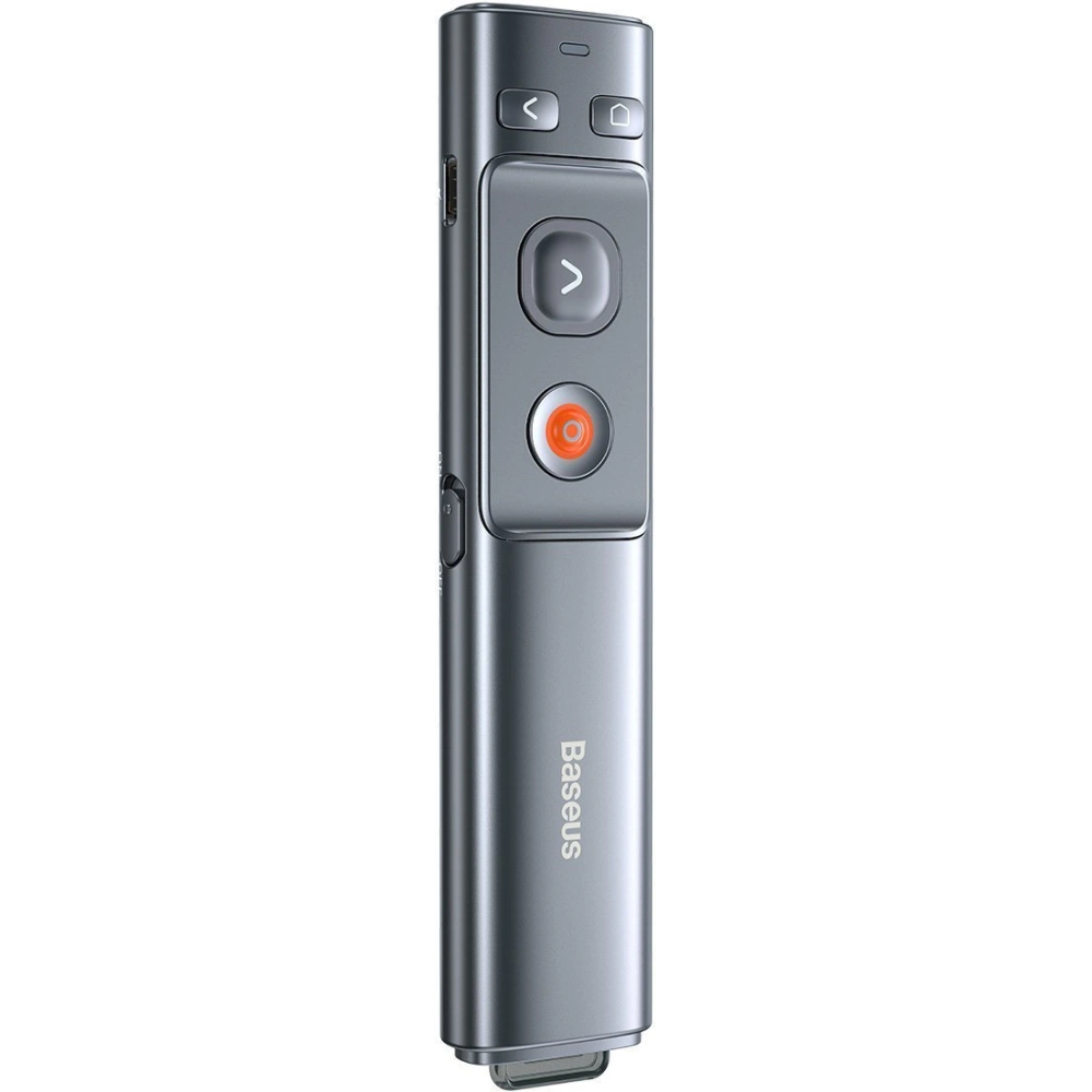 Hurtownia GSM - Wielofunkcyjny pilot Baseus Orange Dot do prezentacji, ze wskaźnikiem laserowym, akumulatorowy (szary) - BSU2898GRY - {ean13} - Hurt