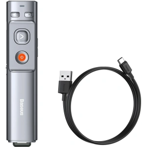Wholesale Baseus Orange Dot Multifunctionale remote control for presentation with a laser pointer gray - BSU2898GRY - {ean13} - Hurt