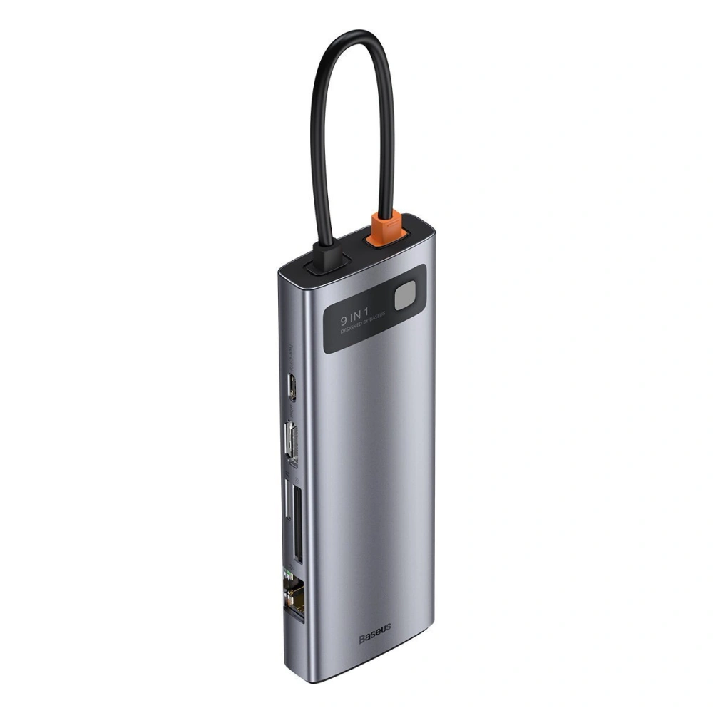 Hurtownia GSM - Hub 9w1 Baseus Metal Gleam Series, USB-C na 3x USB 3.0 + HDMI + USB-C PD + Ethernet RJ45 + microSD/SD + VGA - BSU2899 - {ean13} - Hurt