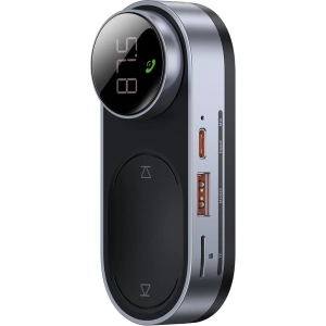 Hurtownia GSM - Transmiter FM Baseus Solar Car, Bluetooth 5.0, TF, AUX (černý) - BSU2901BLK - {ean13} - Hurt