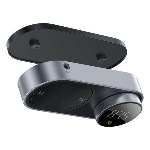 Transmiter FM Baseus Solar Car, Bluetooth 5.0, TF, AUX (czarny)