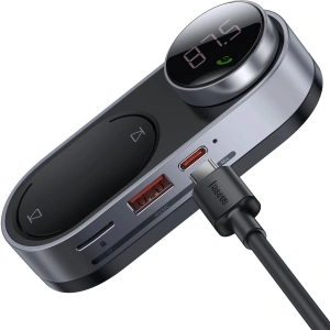 Hurtownia GSM - Transmiter FM Baseus Solar Car, Bluetooth 5.0, TF, AUX (černý) - BSU2901BLK - {ean13} - Hurt
