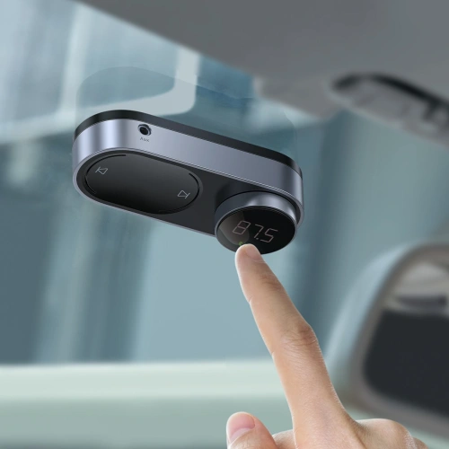 Transmiter FM Baseus Solar Car, Bluetooth 5.0, TF, AUX (czarny)