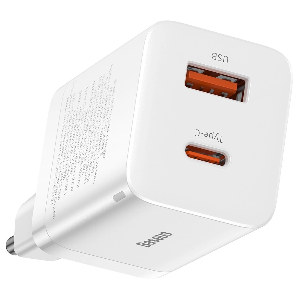 Wholesale Baseus Super Si Pro Quick Charger USB + USB-C 30W (white) - BSU2902WHT - {ean13} - Hurt