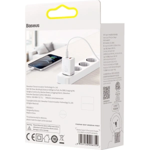 Ładowarka sieciowa Baseus Super Si Pro Quick Charger USB + USB-C 30W (biała)