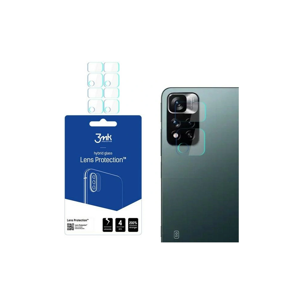 Hurtownia GSM - Szkło hybrydowe na obiektyw aparatu 3MK Lens Protection Redmi Note 11 Pro 5G/Pro+ 5G [4 PACK] - 3MK2300 - {ean13} - Hurt