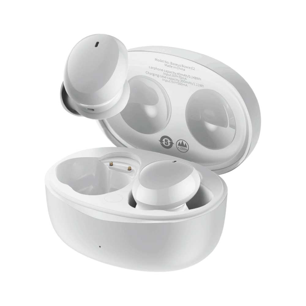 Wholesale Baseus True Wireless Earphones Bowie E2 White - BSU2904WHT - {ean13} - Hurt