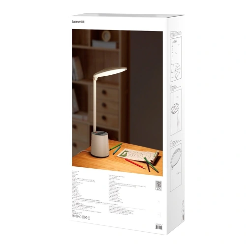 Lampa biurowa Baseus Smart Eye składana, z panelem dotykowym (biała)
