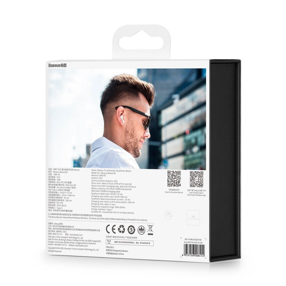 Hurtownia GSM - Sluchátka TWS Baseus Bowie E8 (bílé) - BSU2907WHT - {ean13} - Hurt