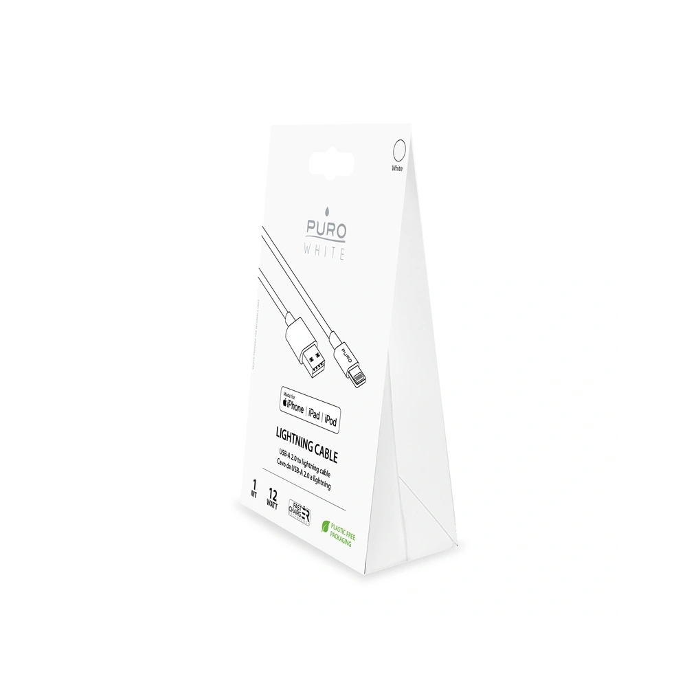 Hurtownia GSM - Kabel PURO White USB / Lightning MFi 1m (biały) - PUR515WHT - {ean13} - Hurt