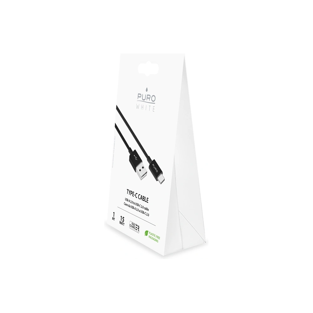 Hurtownia GSM - Kabel PURO White USB-A / USB-C 1m (černý) - PUR516BLK - {ean13} - Hurt
