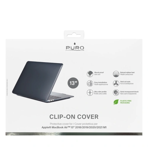 Etui PURO Clip On Apple MacBook Air 13 (2018-2023) (czarny)