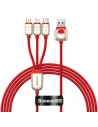 USB cable 3in1 Baseus Year of the Tiger, USB to micro USB / USB-C / Lightning, 3.5A, 1.2m (red)