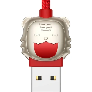Kabel USB 3w1 Baseus Year of the Tiger, USB do micro USB / USB-C / Lightning, 3.5A, 1.2m (czerwony)