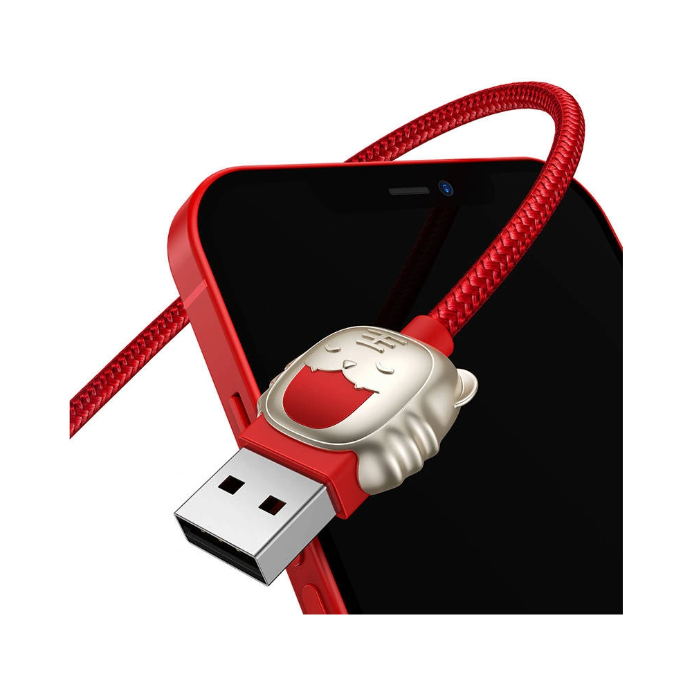Hurtownia GSM - Kabel USB 3w1 Baseus Rok tygra, USB do micro USB / USB-C / Lightning, 3.5A, 1.2m (červený) - BSU2912RED - {ean13} - Hurt