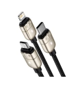 Hurtownia GSM - Kabel USB 3w1 Baseus Year of the Tiger, USB do micro USB / USB-C / Lightning, 3.5A, 1.2m (czarny) - BSU2913BLK - {ean13} - Hurt
