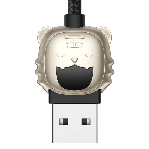 Kabel USB 3w1 Baseus Year of the Tiger, USB do micro USB / USB-C / Lightning, 3.5A, 1.2m (czarny)