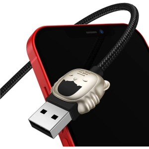 Kabel USB 3w1 Baseus Year of the Tiger, USB do micro USB / USB-C / Lightning, 3.5A, 1.2m (czarny)