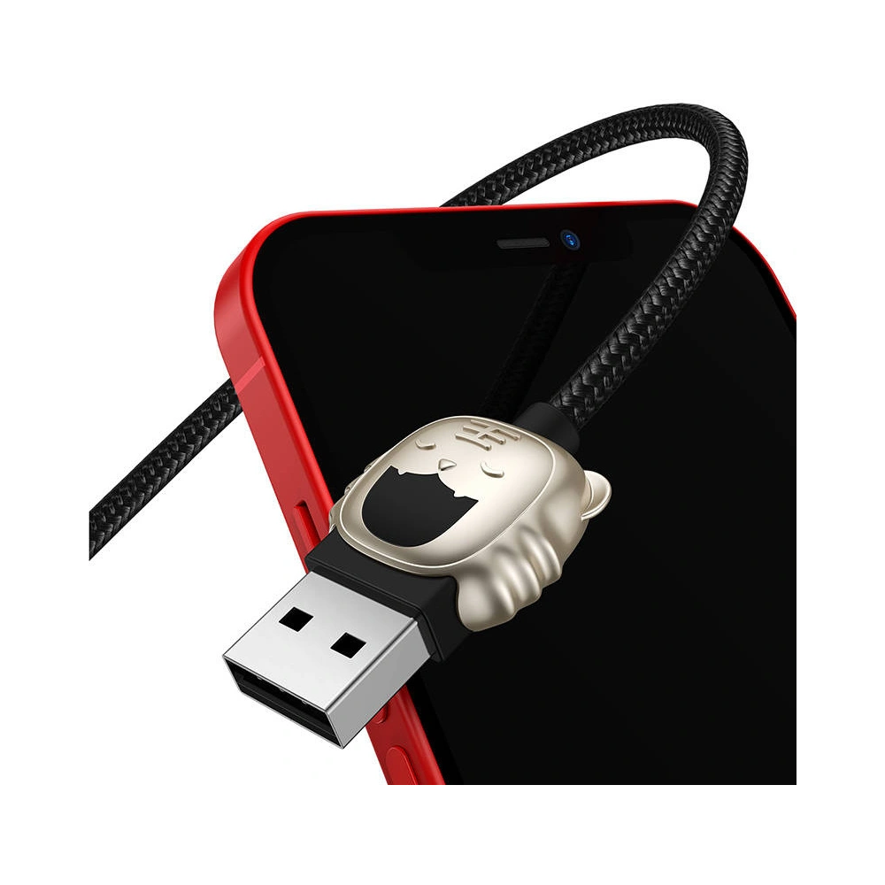 Hurtownia GSM - Kabel USB 3w1 Baseus Rok tygra, USB na micro USB / USB-C / Lightning, 3.5A, 1.2m (černý) - BSU2913BLK - {ean13} - Hurt