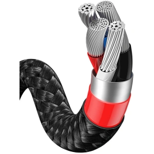 Kabel USB 3w1 Baseus Year of the Tiger, USB do micro USB / USB-C / Lightning, 3.5A, 1.2m (czarny)