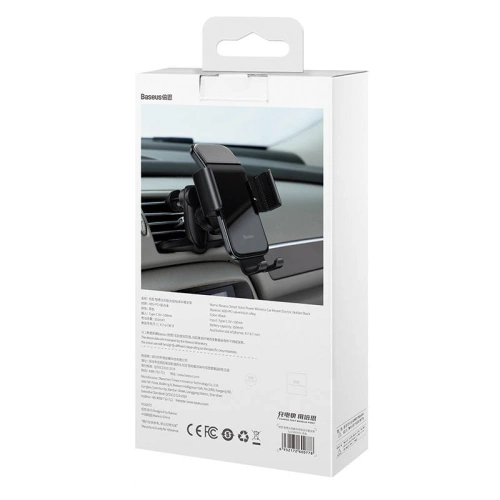 Uchwyt samochodowy solarny grawitacyjny Baseus  do telefonu (czarny)