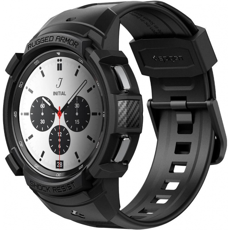 Spigen Distributor - 8809811854824 - SPN1993BLK - Pasek Spigen Rugged Armor Pro Samsung Galaxy Watch 4 Classic 42mm Matte Black - B2B homescreen