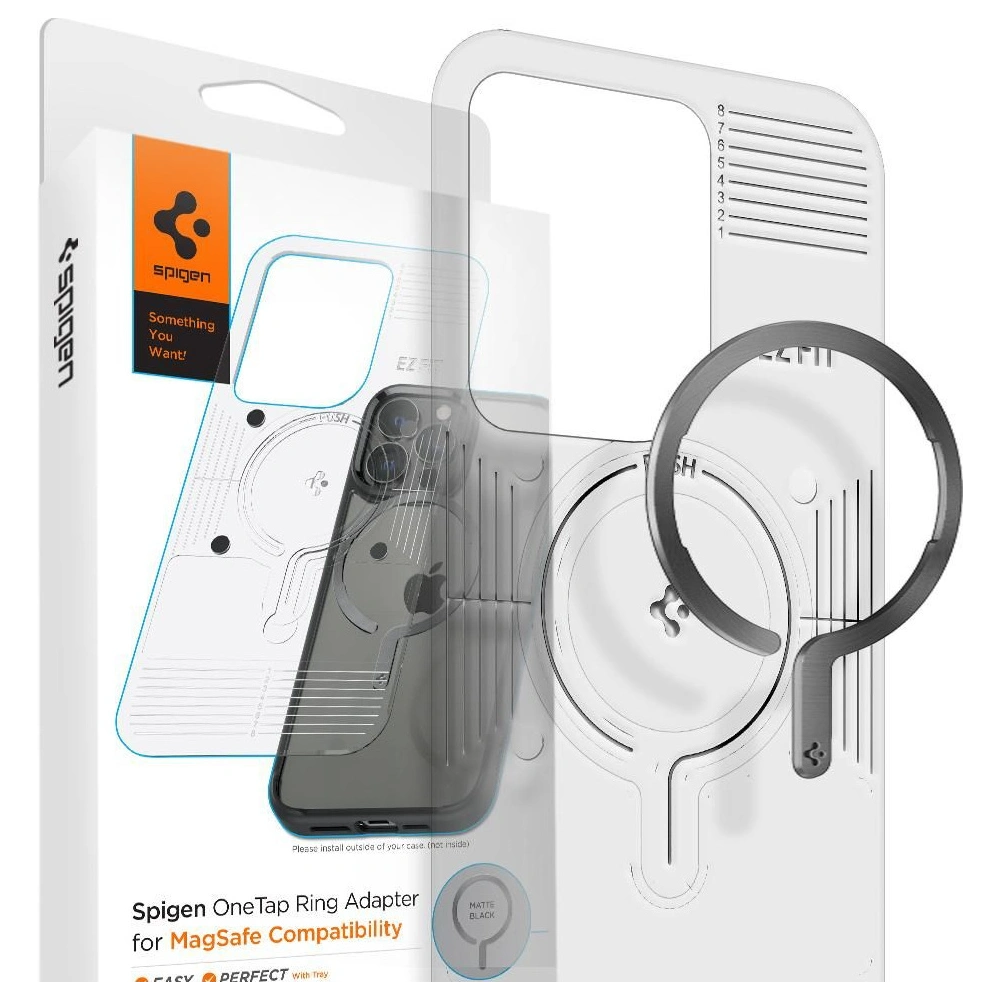 Hurtownia GSM - Adaptér Spigen OneTap Magnetic MagSafe kroužek matná černá - SPN1996BLK - {ean13} - Hurt