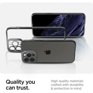 Etui Spigen Optik Crystal Apple iPhone 13 Pro Max Chrome Grey
